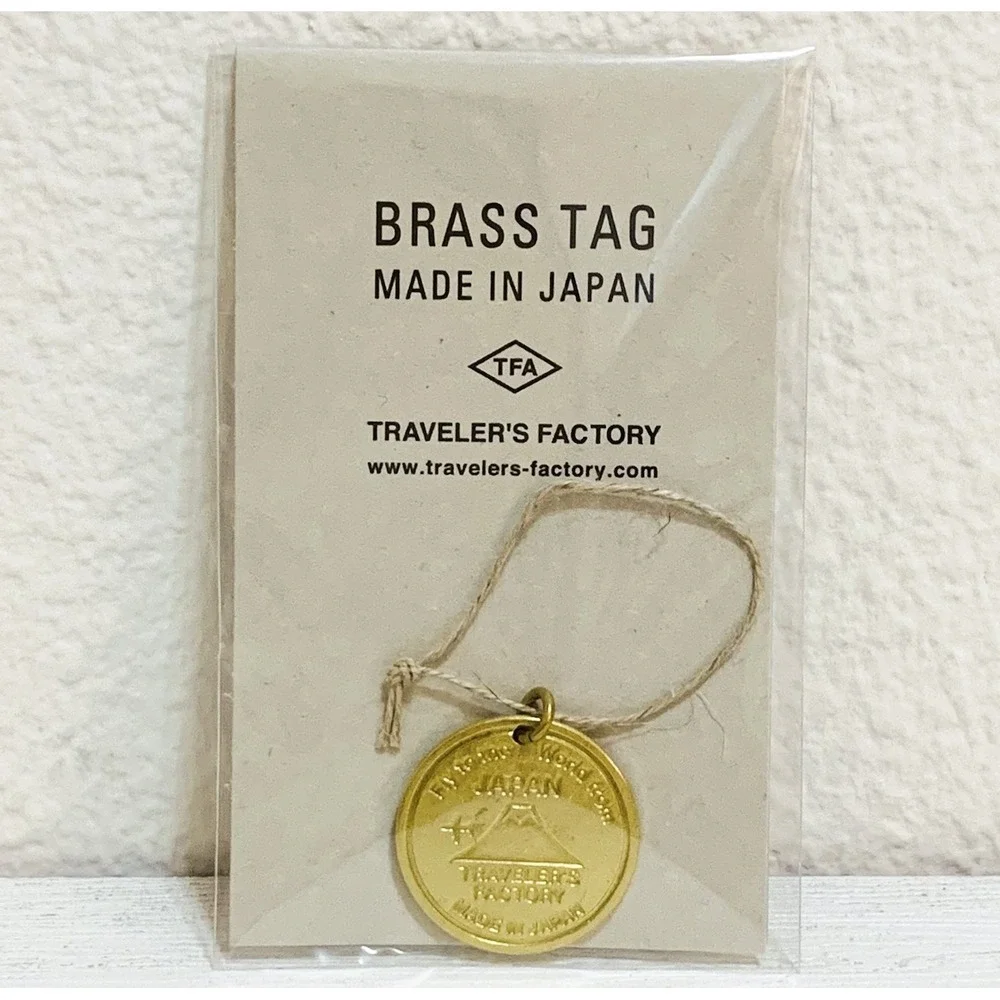 Traveler's Factory JAPAN Mt Fuji Notebook Brass Tag Charm NEW